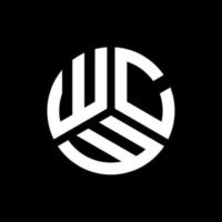 diseño de logotipo de letra wcw sobre fondo negro. concepto de logotipo de letra de iniciales creativas wcw. diseño de letras wcw. vector