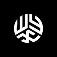 diseño de logotipo de letra wyx sobre fondo negro. concepto de logotipo de letra de iniciales creativas de wyx. diseño de letras wyx. vector