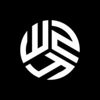 diseño de logotipo de letra wzy sobre fondo negro. concepto de logotipo de letra de iniciales creativas wzy. diseño de letras wzy. vector