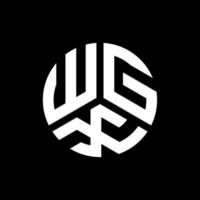 diseño de logotipo de letra wgx sobre fondo negro. concepto de logotipo de letra de iniciales creativas wgx. diseño de letra wgx. vector