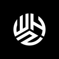 diseño de logotipo de letra whz sobre fondo negro. concepto de logotipo de letra de iniciales creativas whz. diseño de letras whz. vector