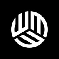 WMW letter logo design on black background. WMW creative initials letter logo concept. WMW letter design. vector