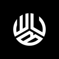 diseño de logotipo de letra wub sobre fondo negro. concepto de logotipo de letra de iniciales creativas de wub. diseño de letras wub. vector