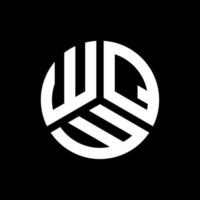 WQW letter logo design on black background. WQW creative initials letter logo concept. WQW letter design. vector