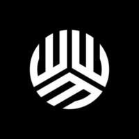 diseño de logotipo de letra wwm sobre fondo negro. concepto de logotipo de letra de iniciales creativas de wwm. diseño de letras wwm. vector