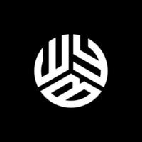 diseño de logotipo de letra wyb sobre fondo negro. concepto de logotipo de letra de iniciales creativas de wyb. diseño de letras wyb. vector