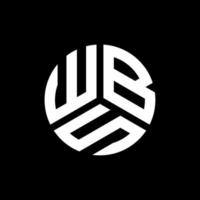 WBS letter logo design on black background. WBS creative initials letter logo concept. WBS letter design. vector