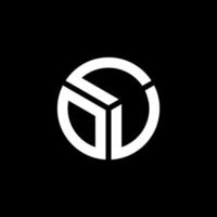 LOV letter logo design on black background. LOV creative initials letter logo concept. LOV letter design. vector