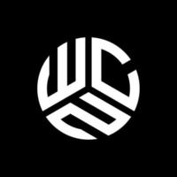 diseño de logotipo de letra wcn sobre fondo negro. concepto de logotipo de letra de iniciales creativas wcn. diseño de letras wcn. vector