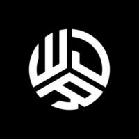diseño de logotipo de letra wjr sobre fondo negro. concepto de logotipo de letra de iniciales creativas wjr. diseño de letras wjr. vector