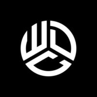 WDC letter logo design on black background. WDC creative initials letter logo concept. WDC letter design. vector
