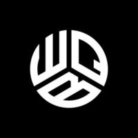 WQB letter logo design on black background. WQB creative initials letter logo concept. WQB letter design. vector