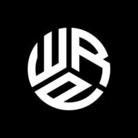diseño de logotipo de letra wrp sobre fondo negro. concepto de logotipo de letra de iniciales creativas wrp. diseño de carta wrp. vector