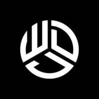 diseño de logotipo de letra wdj sobre fondo negro. concepto de logotipo de letra de iniciales creativas wdj. diseño de letras wdj. vector