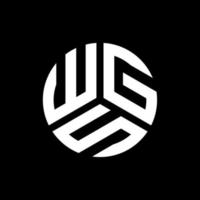 diseño de logotipo de letra wgs sobre fondo negro. wgs iniciales creativas carta logo concepto. diseño de letras wgs. vector