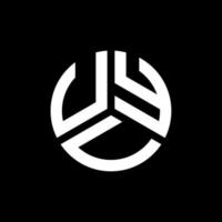 UYV letter logo design on black background. UYV creative initials letter logo concept. UYV letter design. vector