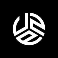 diseño de logotipo de letra uzp sobre fondo negro. concepto de logotipo de letra de iniciales creativas uzp. diseño de letras uzp. vector