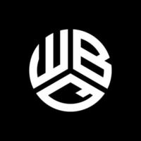 diseño de logotipo de letra wbq sobre fondo negro. concepto de logotipo de letra de iniciales creativas wbq. diseño de letras wbq. vector