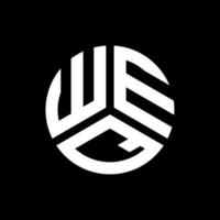 diseño de logotipo de letra weq sobre fondo negro. concepto de logotipo de letra de iniciales creativas weq. diseño de letras weq. vector