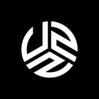 UZZ letter logo design on black background. UZZ creative initials letter logo concept. UZZ letter design. vector