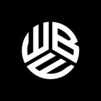 diseño de logotipo de letra wbe sobre fondo negro. concepto de logotipo de letra de iniciales creativas wbe. diseño de letras wbe. vector