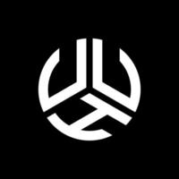 UUH letter logo design on black background. UUH creative initials letter logo concept. UUH letter design. vector