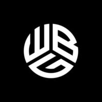 diseño de logotipo de letra wbg sobre fondo negro. concepto de logotipo de letra de iniciales creativas wbg. diseño de carta wbg. vector