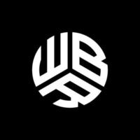 diseño de logotipo de letra wbr sobre fondo negro. concepto de logotipo de letra de iniciales creativas wbr. diseño de letra wbr. vector