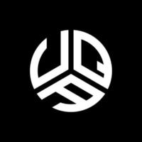 diseño de logotipo de letra uqa sobre fondo negro. uqa concepto de logotipo de letra de iniciales creativas. diseño de letras uqa. vector