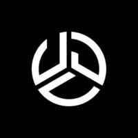 UJV letter logo design on black background. UJV creative initials letter logo concept. UJV letter design. vector