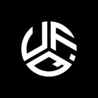 diseño del logotipo de la letra ufq sobre fondo negro. Concepto de logotipo de letra de iniciales creativas ufq. diseño de letras ufq. vector