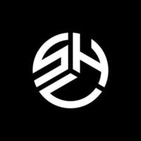 SHV letter logo design on black background. SHV creative initials letter logo concept. SHV letter design. vector