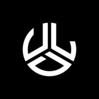 ULD letter logo design on black background. ULD creative initials letter logo concept. ULD letter design. vector