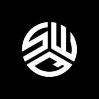 diseño de logotipo de letra swq sobre fondo negro. concepto de logotipo de letra de iniciales creativas swq. diseño de letras swq. vector