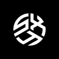 diseño de logotipo de letra sxy sobre fondo negro. concepto de logotipo de letra de iniciales creativas sxy. diseño de letras sxy. vector