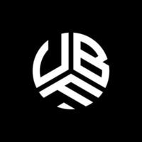 UBF letter logo design on black background. UBF creative initials letter logo concept. UBF letter design. vector