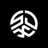 diseño del logotipo de la letra sjx sobre fondo negro. concepto de logotipo de letra de iniciales creativas sjx. diseño de letras sjx. vector