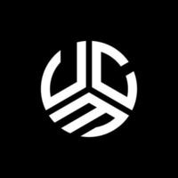 diseño de logotipo de letra ucm sobre fondo negro. concepto de logotipo de letra de iniciales creativas ucm. Diseño de letras ucm. vector