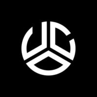 UCO letter logo design on black background. UCO creative initials letter logo concept. UCO letter design. vector