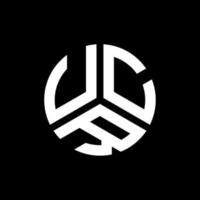 UCR letter logo design on black background. UCR creative initials letter logo concept. UCR letter design. vector