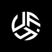 ufy concepto creativo del logotipo de la letra inicial. diseño de letras ufy.diseño de logotipo de letras ufy sobre fondo negro. ufy concepto creativo del logotipo de la letra inicial. diseño de letras ufy. vector