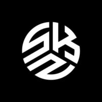 diseño del logotipo de la letra skz sobre fondo negro. concepto de logotipo de letra de iniciales creativas skz. diseño de letras skz. vector