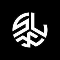 SLX letter logo design on black background. SLX creative initials letter logo concept. SLX letter design. vector