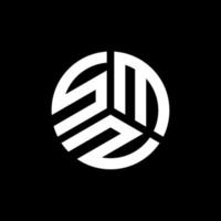 SMZ letter logo design on black background. SMZ creative initials letter logo concept. SMZ letter design. vector