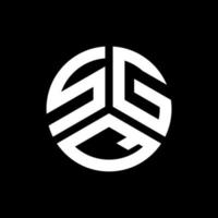 diseño de logotipo de letra sgq sobre fondo negro. concepto de logotipo de letra de iniciales creativas sgq. diseño de letras sgq. vector