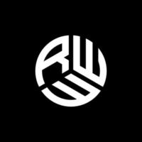 RWW letter logo design on black background. RWW creative initials letter logo concept. RWW letter design. vector