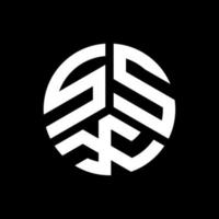 SSX letter logo design on black background. SSX creative initials letter logo concept. SSX letter design. vector