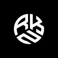 diseño de logotipo de letra rkn sobre fondo negro. concepto de logotipo de letra de iniciales creativas rkn. diseño de letras rkn. vector