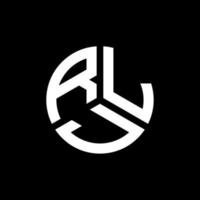 diseño de logotipo de letra rlj sobre fondo negro. concepto de logotipo de letra de iniciales creativas rlj. diseño de letras rlj. vector