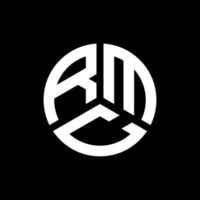 RMC letter logo design on black background. RMC creative initials letter logo concept. RMC letter design. vector